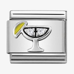 Nomination CLASSIC Silvershine Symbols Cocktail With White Cubic Zirconia Charm 330304/30