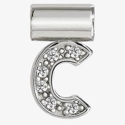 Nomination SeiMia Silver Cubic Zirconia Letter C Pendant 147115/003