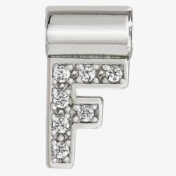 Nomination SeiMia Silver Cubic Zirconia Letter F Pendant 147115/006