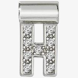 Nomination SeiMia Silver Cubic Zirconia Letter H Pendant 147115/008