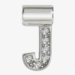 Nomination SeiMia Silver Cubic Zirconia Letter J Pendant 147115/010