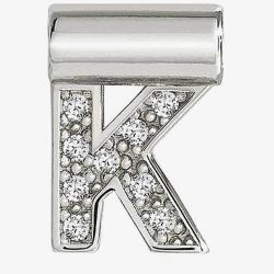 Nomination SeiMia Silver Cubic Zirconia Letter K Pendant 147115/011