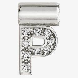 Nomination SeiMia Silver Cubic Zirconia Letter P Pendant 147115/016