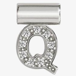 Nomination SeiMia Silver Cubic Zirconia Letter Q Pendant 147115/017