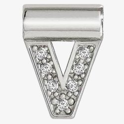 Nomination SeiMia Silver Cubic Zirconia Letter V Pendant 147115/022