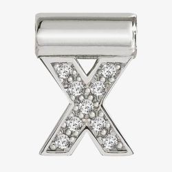 Nomination SeiMia Silver Cubic Zirconia Letter X Pendant 147115/024