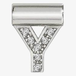 Nomination SeiMia Silver Cubic Zirconia Letter Y Pendant 147115/025