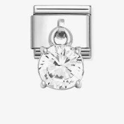 Nomination CLASSIC Round Cubic Zirconia Dangle Charm 331812/09