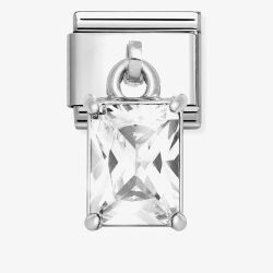 Nomination CLASSIC Rectangular Cubic Zirconia Dangle Charm 331812/11