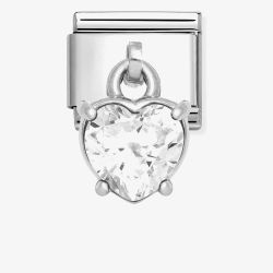 Nomination CLASSIC White Heart Dangle Charm 331812/12