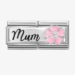 Nomination CLASSIC Mum With Pink Flower Double Charm 330734/18