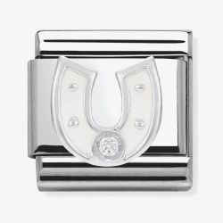 Nomination CLASSIC Silvershine White Horse Shoe Charm 330305/12