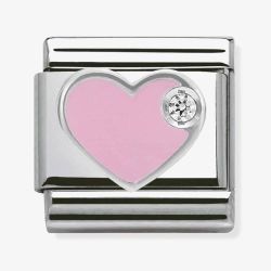 Nomination CLASSIC Silvershine Pink Love Heart Charm 330305/02