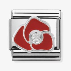 Nomination CLASSIC Silvershine Red Rose Flower Charm 330305/05