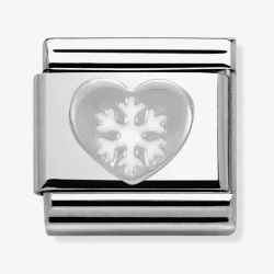 Nomination CLASSIC Silvershine Christmas Heart and Snowflake Charm 330204/02