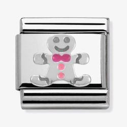 Nomination CLASSIC Silvershine Christmas Gingerbread Man Charm 330204/09