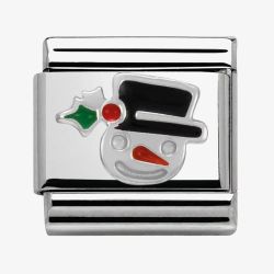 Nomination CLASSIC Silvershine Christmas Snowman Charm 330204/11
