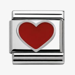 Nomination CLASSIC Silvershine Honolulu Red Heart Charm 330202/17