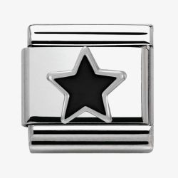 Nomination CLASSIC Silvershine Symbols Black Star Charm 330202/05