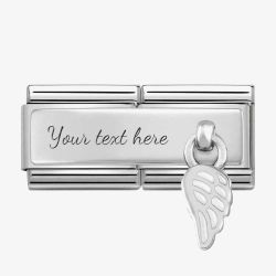 Nomination CLASSIC Silvershine Double White Wing Charm 330780/01
