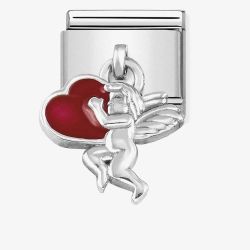 Nomination CLASSIC Silvershine Cupid With Red Heart Drop Charm 331805/08