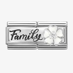 Nomination CLASSIC Silvershine Double Link Flower Family Charm 330734/17