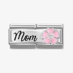 Nomination Double Link Pink Flower Mom Charm 330734/20
