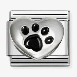Nomination Composable Classic Heart with Black Paw Charm 330204/51