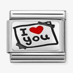 Nomination CLASSIC Composable Plates I Love You Card Charm 330208/50