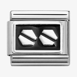 Nomination CLASSIC Symbols Black Double Hex Screw Charm 330206/33