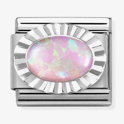 Nomination CLASSIC Composable Oval Pink Opal Fluted Bezel Charm 330507/38