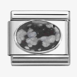 Nomination CLASSIC Hard Stones Matte Black Grey Obsidian Stone Charm 330510/44