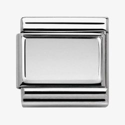 Nomination CLASSIC Silvershine Plates Plain Engravable Charm 330104/01