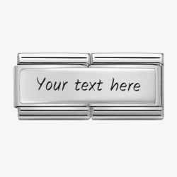 Nomination CLASSIC Silvershine Engravable Smooth Double Charm 330710/01