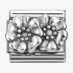 Nomination CLASSIC Silvershine Oxidised Double Flower Charm 330101/73