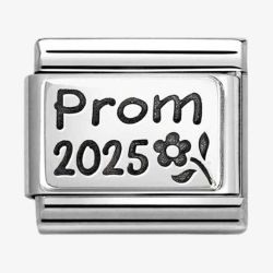 Nomination CLASSIC Silvershine Silver & Black Prom 2025 Flower Charm 330109/64