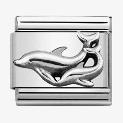 Nomination CLASSIC Silvershine Oxidised Symbols Dolphins Charm 330101/29