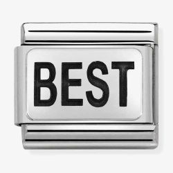 Nomination CLASSIC Silvershine Oxi Plates BEST Charm 330109/27