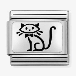 Nomination CLASSIC Oxidised Steel 'Family Cat' Charm 330109/53