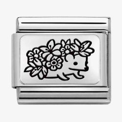 Nomination CLASSIC Composable Plates Hedgehog with Flowers Charm 330111/29