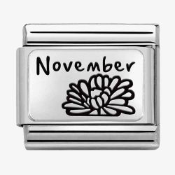 Nomination CLASSIC Composable Plates November Flower Charm 330112/23