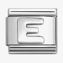 Nomination CLASSIC Composable Oxidised Silver Letter E Charm 330113/05