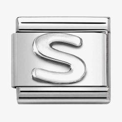 Nomination CLASSIC Composable Oxidised Silver Letter S Charm 330113/19