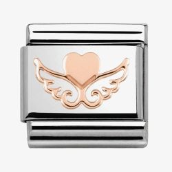 Nomination CLASSIC Rose Gold Symbols Heart With Wings Charm 430104/01