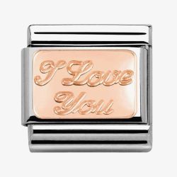 Nomination CLASSIC Rose Gold Plates I Love You Charm 430101/30