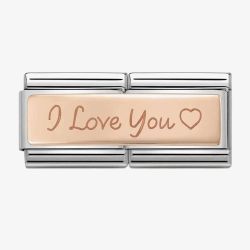 Nomination CLASSIC Rose Gold Double Engraved I Love You Charm 430710/04
