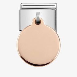 Nomination CLASSIC Rose Gold Plates Round Dropper Charm 431801/01