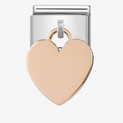 Nomination CLASSIC Rose Gold Plates Heart Dropper Charm 431801/02