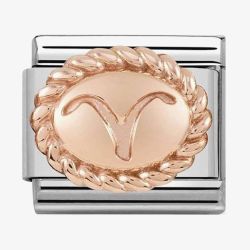 Nomination CLASSIC Rose Gold Oval Zodiac Aries Charm 430109/01