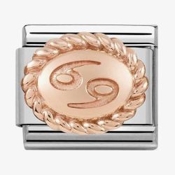 Nomination CLASSIC Rose Gold Oval Zodiac Cancer Charm 430109/04